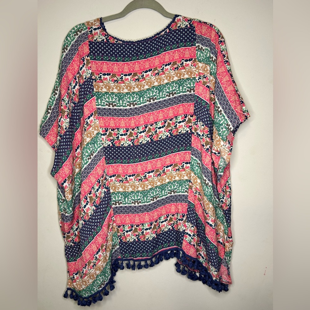 Kori America Boutique Tassle blouse. Womens S/M - Picture 2 of 4